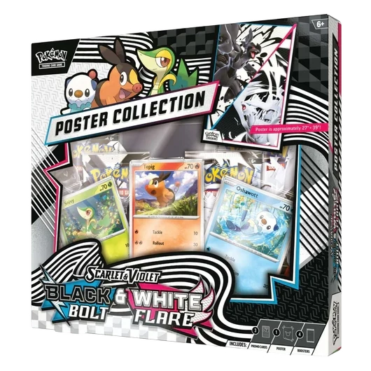 Caja Unova Poster Fulgor Negro y Llama Blanca | Black Bolt and White Flare