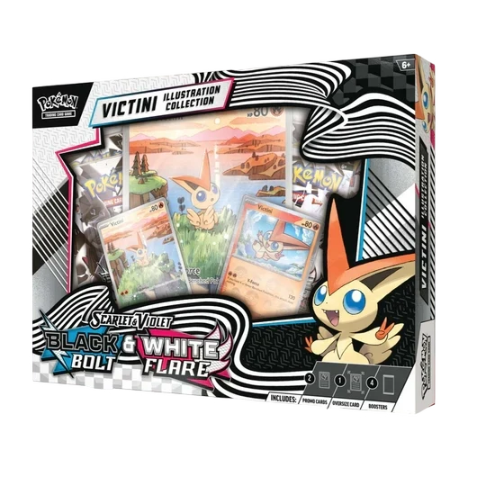Caja Illustration Collection Victini Fulgor Negro y Llama Blanca | Black Bolt and White Flare