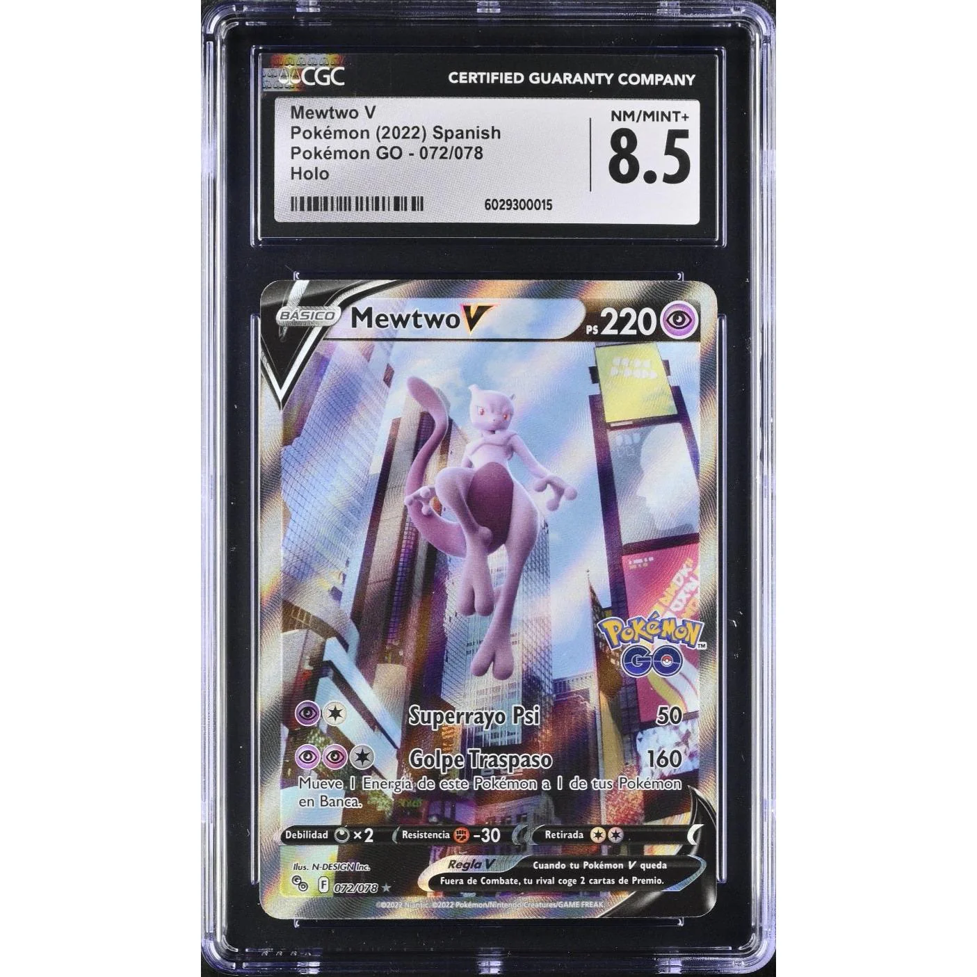 Mewtwo V (PGO 072) Pokémon GO ES