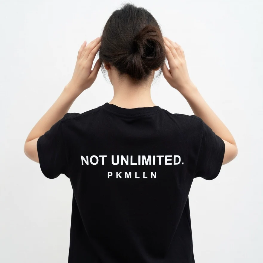 Camiseta NOT UNLIMITED Adulto y Niño Negra - Image 3