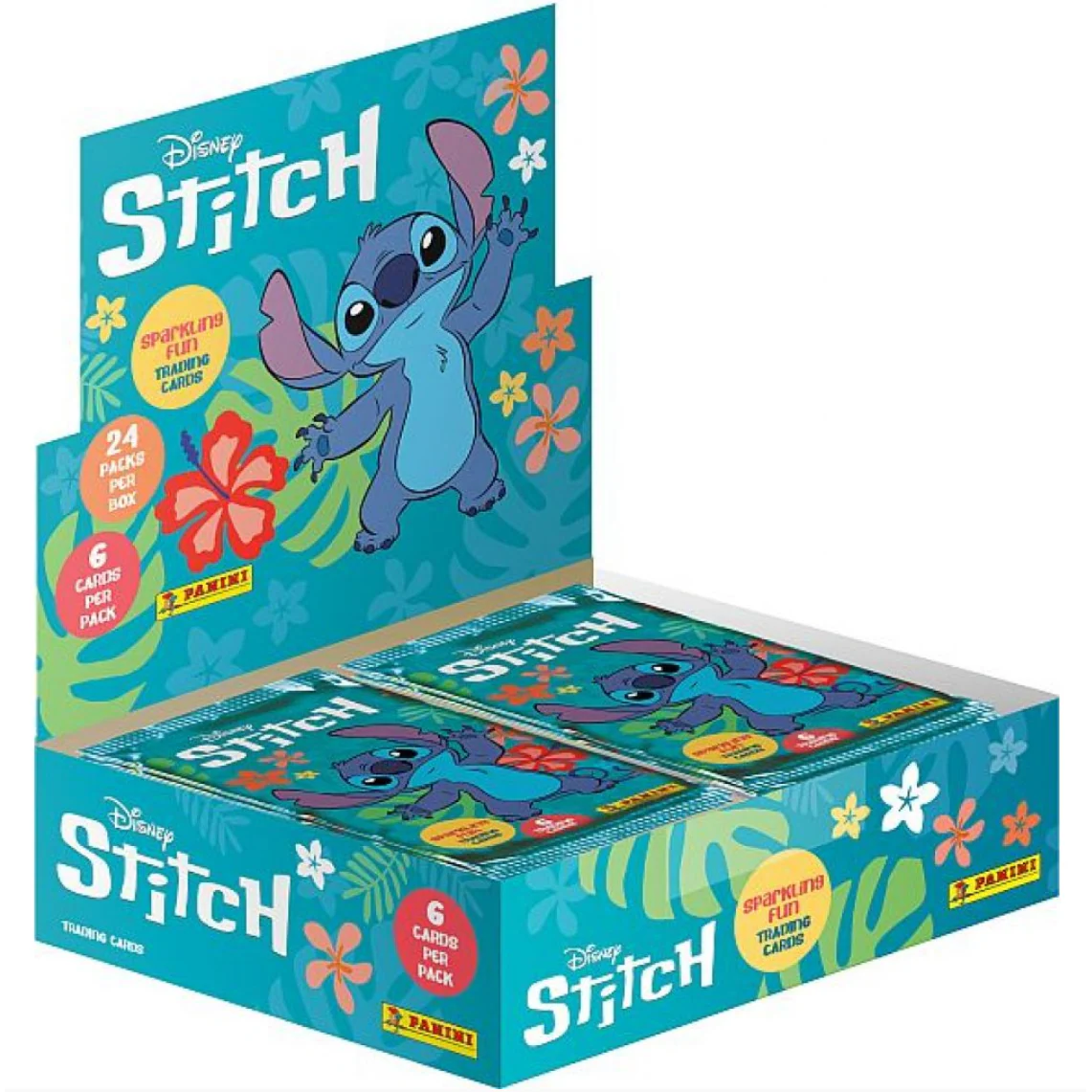 Panini x Stitch | Caja 24 Sobres Stitch Disney Cartas Coleccionables Inglés