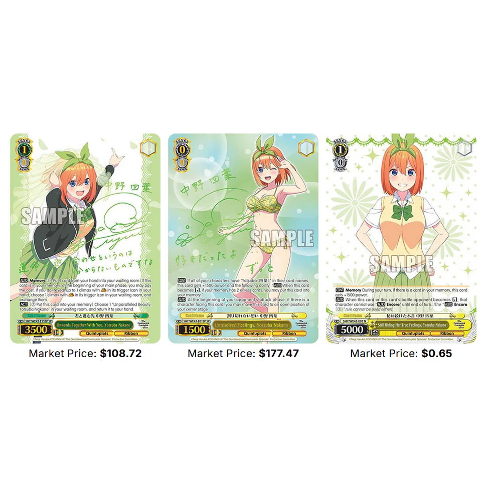 Weiss Schwarz | Booster Box 6 Sobre The Quintessential Quintuplets Specials Premium - Image 2