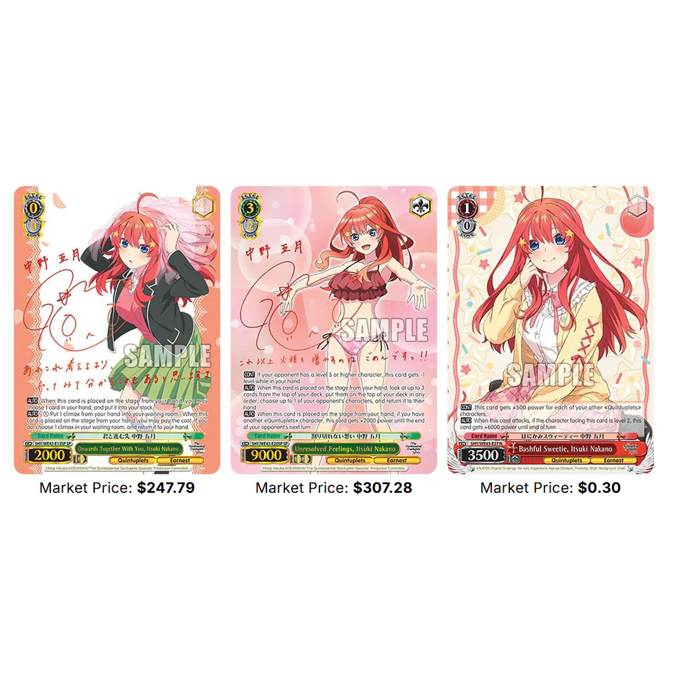 Weiss Schwarz | Booster Box 6 Sobre The Quintessential Quintuplets Specials Premium - Image 4